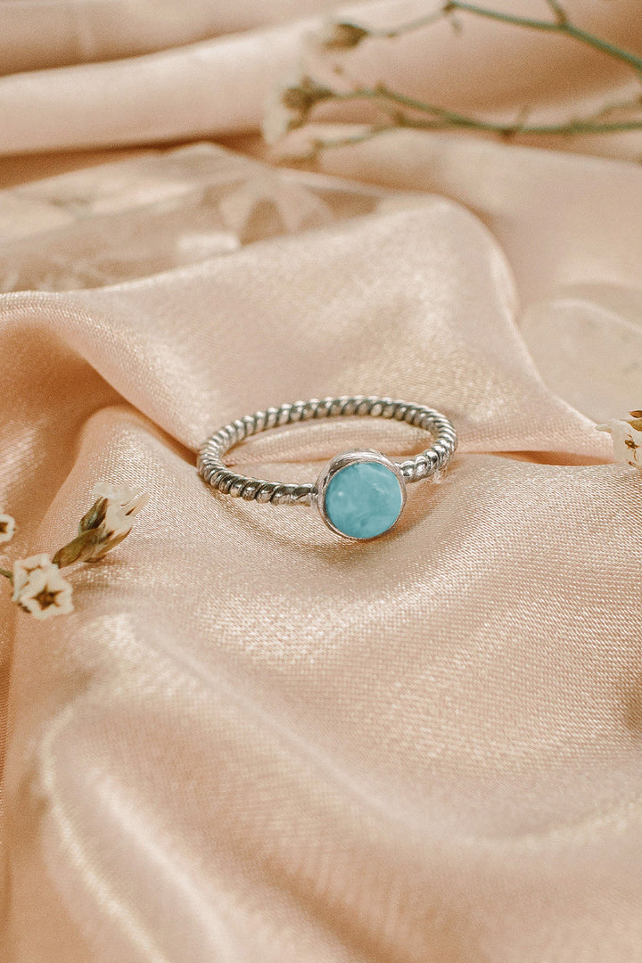 Sivalya Larimar Solitaire Ring - Bijoux