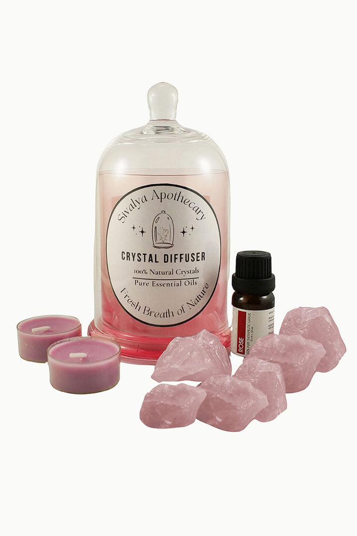 Sivalya Love Magnet Crystal Diffuser - Rose Quartz and Rose Oil