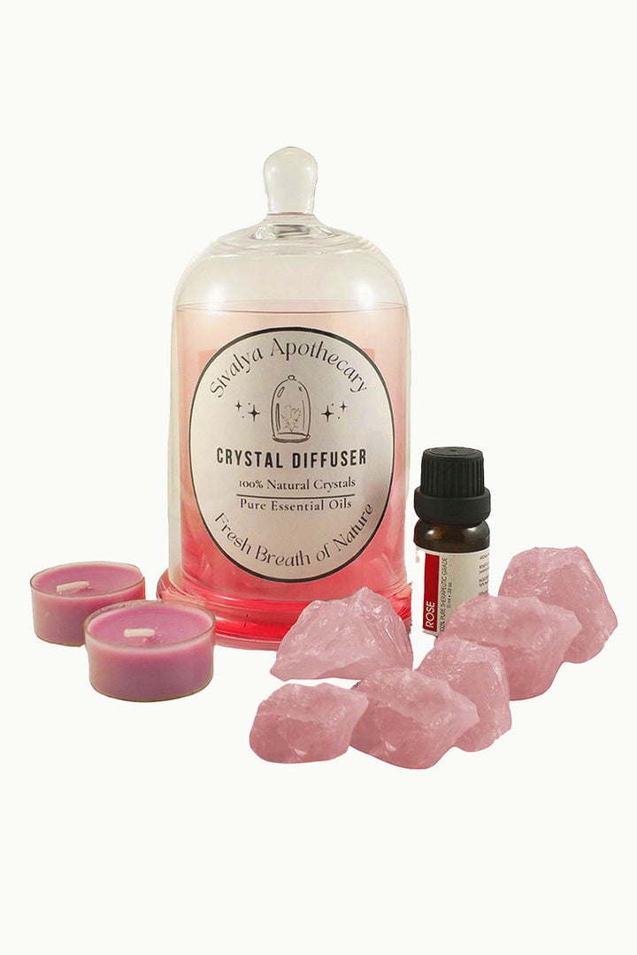 Sivalya Love Magnet Crystal Diffuser - Rose Quartz and Rose Oil