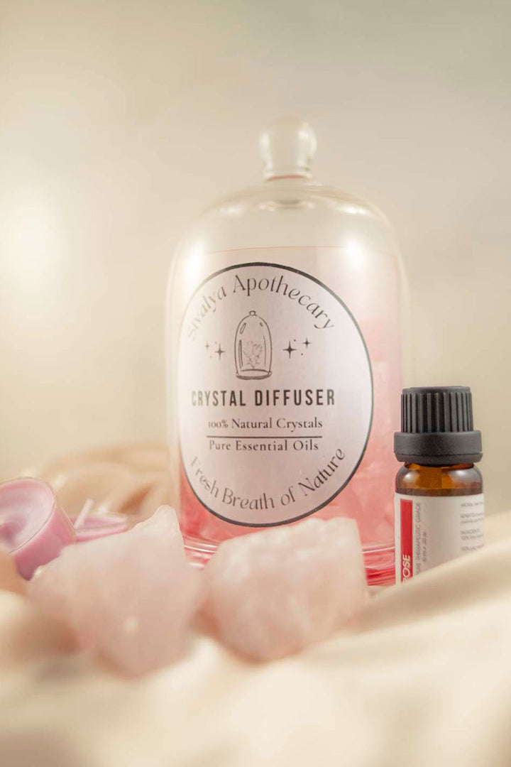 Sivalya Love Magnet Crystal Diffuser - Rose Quartz and Rose Oil