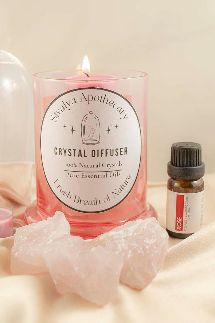 Sivalya Love Magnet Crystal Diffuser - Rose Quartz and Rose Oil