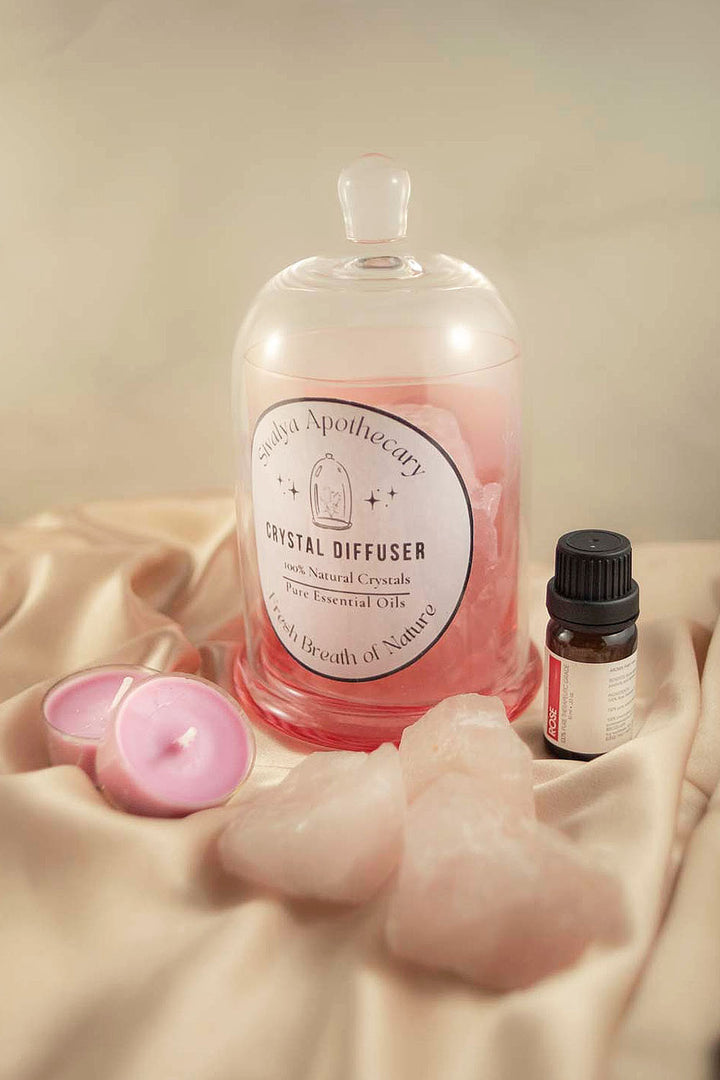 Sivalya Love Magnet Crystal Diffuser - Rose Quartz and Rose Oil