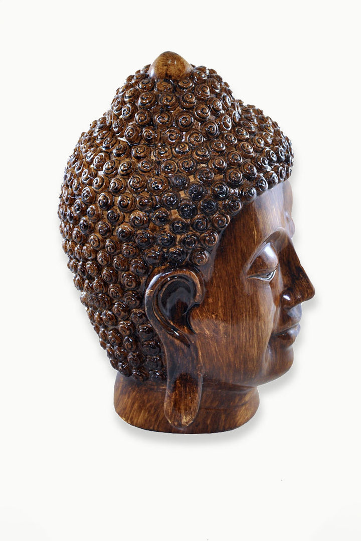 Sivalya Mahogany Wooden Buddha Head Statue