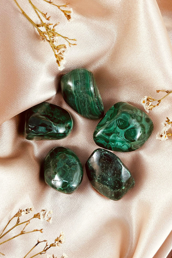 Malachite Tumbled Stones