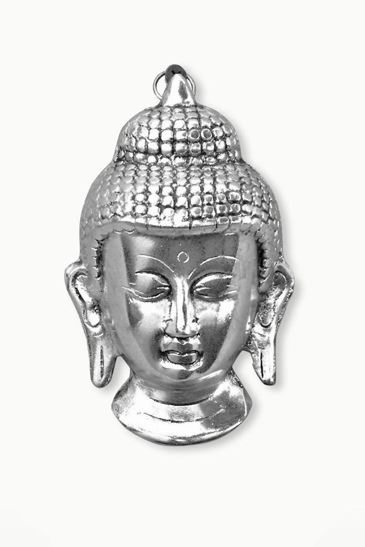 Sivalya Meditating Buddha Head Silver Wall Art