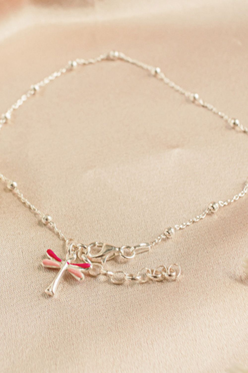 Sivalya Mia Dragonfly Anklet Sterling Silver