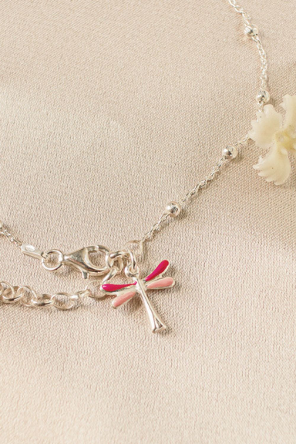 Sivalya Mia Dragonfly Anklet Sterling Silver