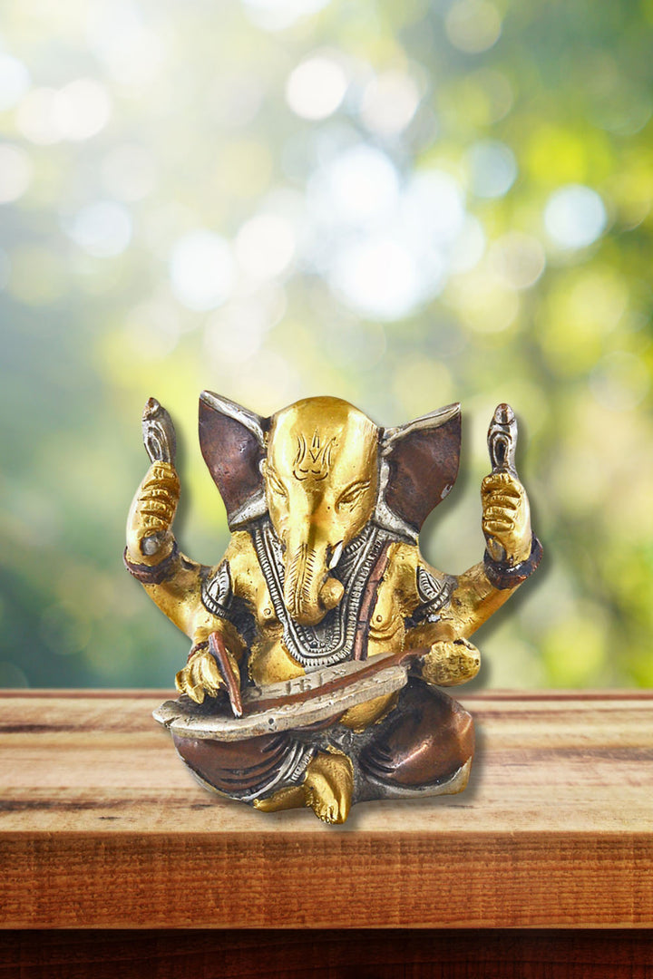 Sivalya Mighty Lord Ganesha Brass and Copper Statue