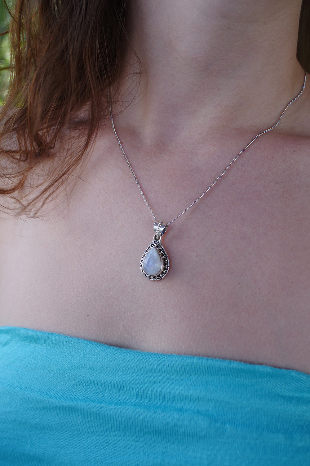 Sivalya Moonstone Necklace and Earrings Set Sterling Silver Amalfi