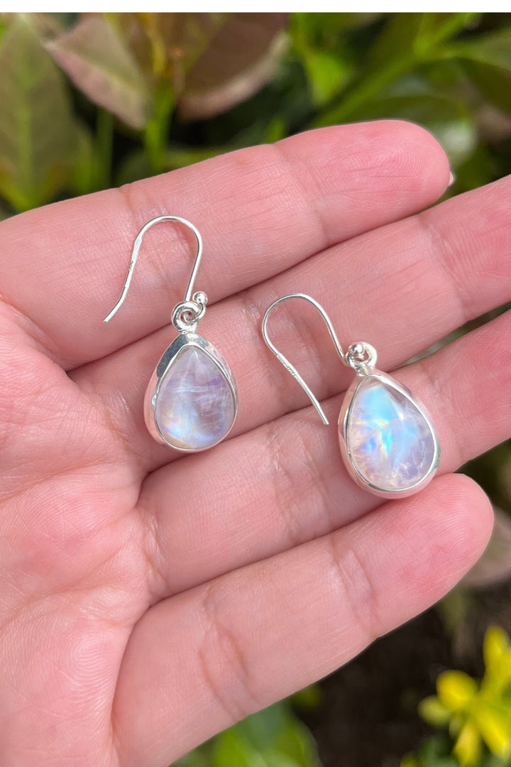 Sivalya Moonstone Silver Earrings- Bliss