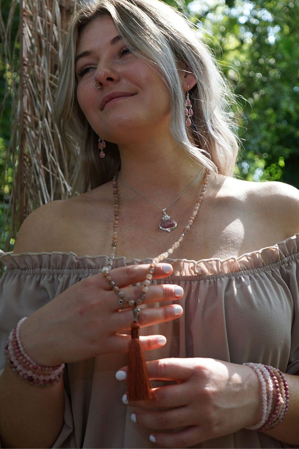 Sivalya Ethereal Goddess Moonstone Mala