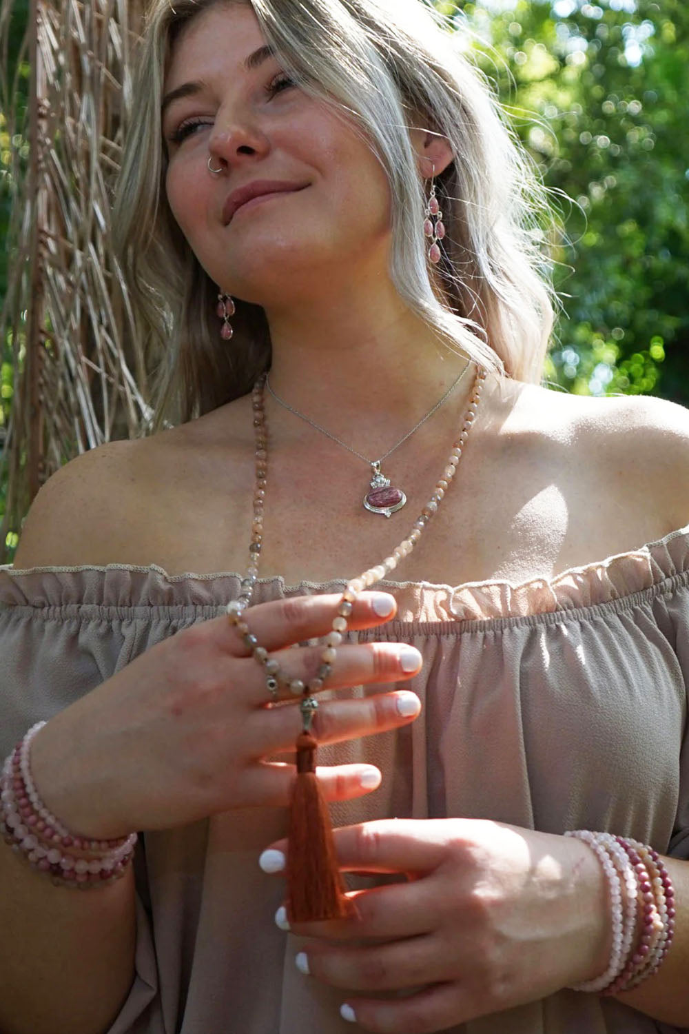 Sivalya Ethereal Goddess Moonstone Mala