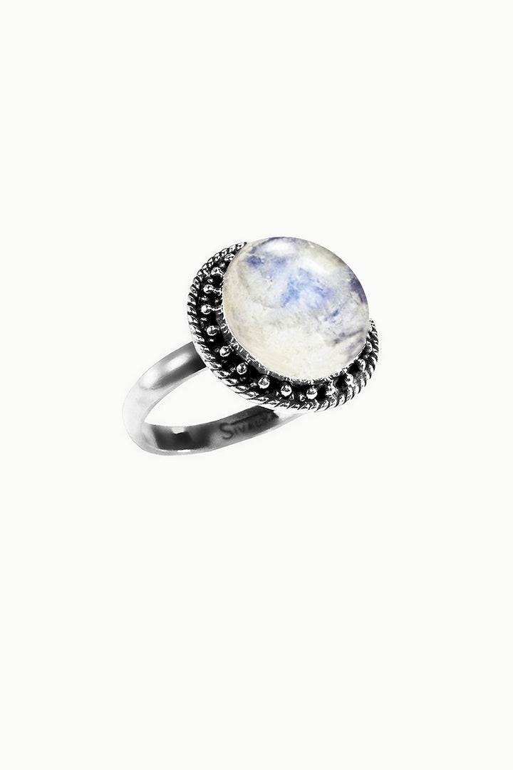 Sivalya Moonstone Silver Ring - Aurora