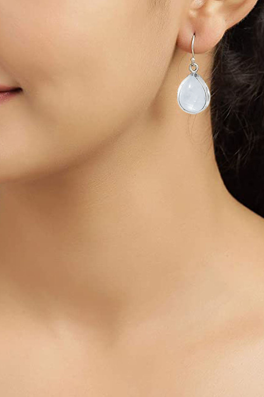 Sivalya Moonstone Silver Earrings- Bliss