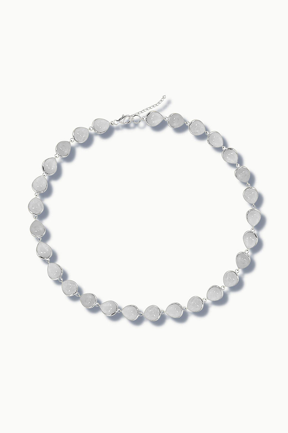 Moonstone Silver Necklace - Dew Drops