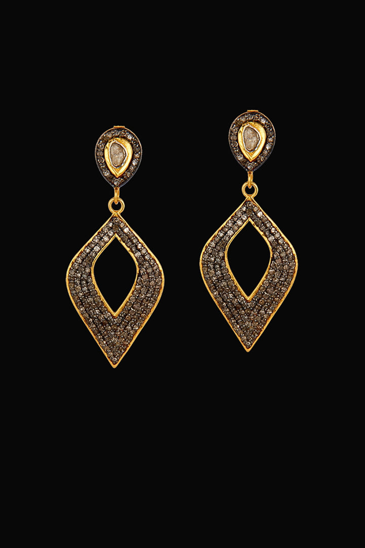 Mystic Elegance Pave Diamonds Earrings Gold | Sivalya