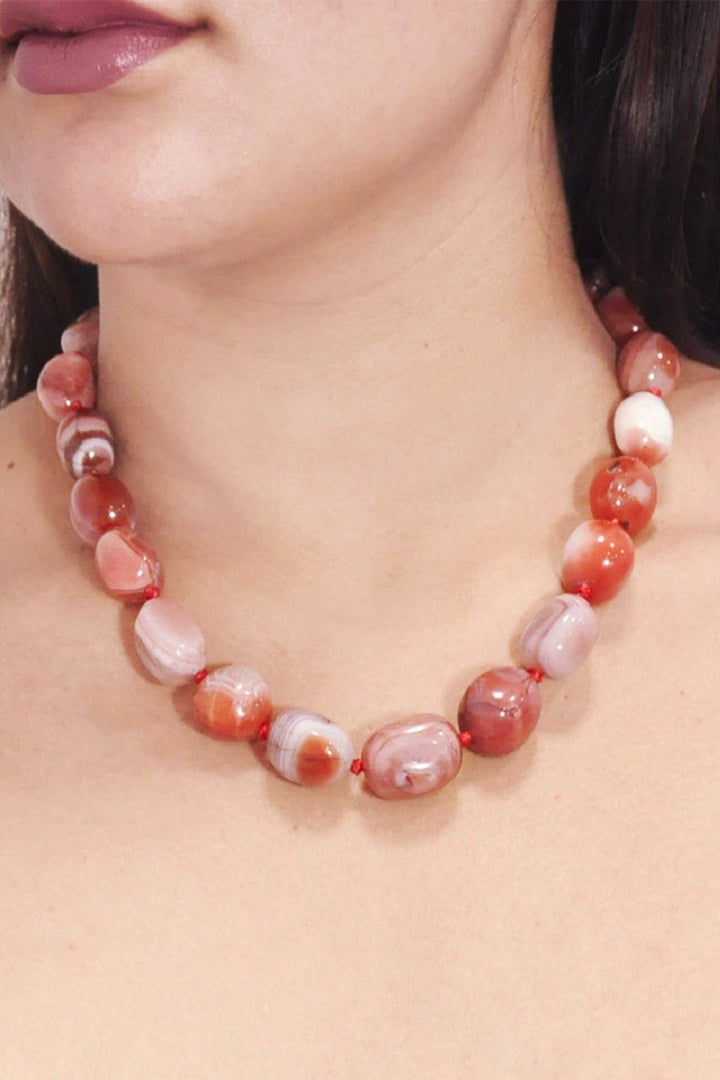 Sivalya Natural Carnelian Crystals Necklace