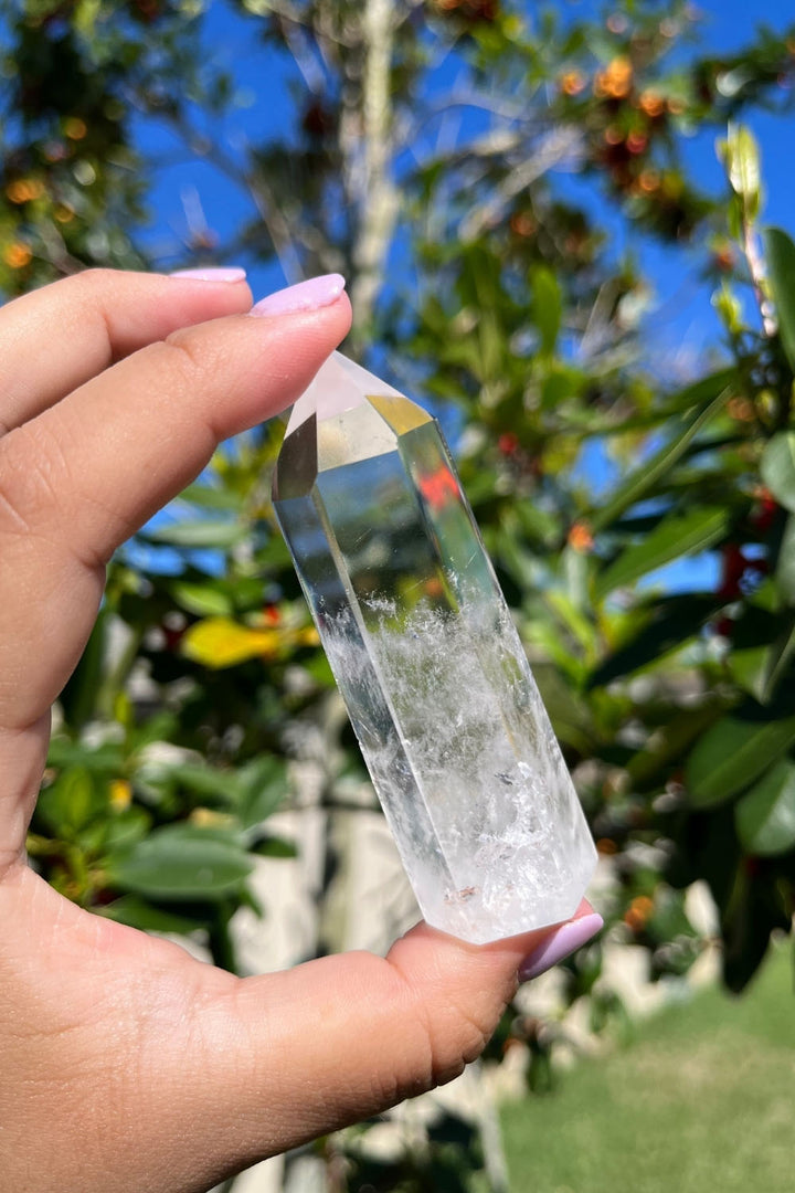 Optical Clear Quartz Crystal Polished Point #1