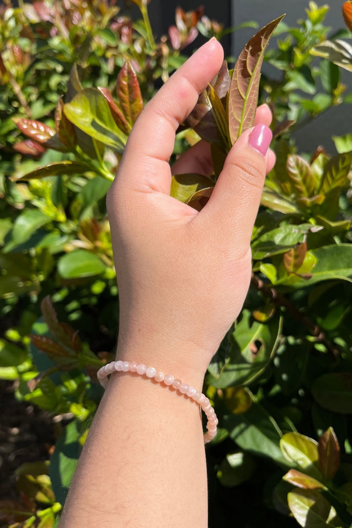 Sivalya Peach Moonstone Gemstone Beaded Bracelet