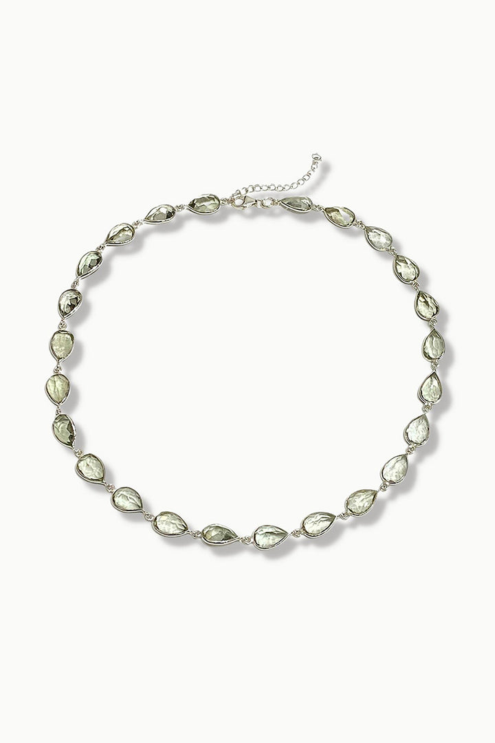 Sivalya Prasiolite Silver Necklace - Dew Drops
