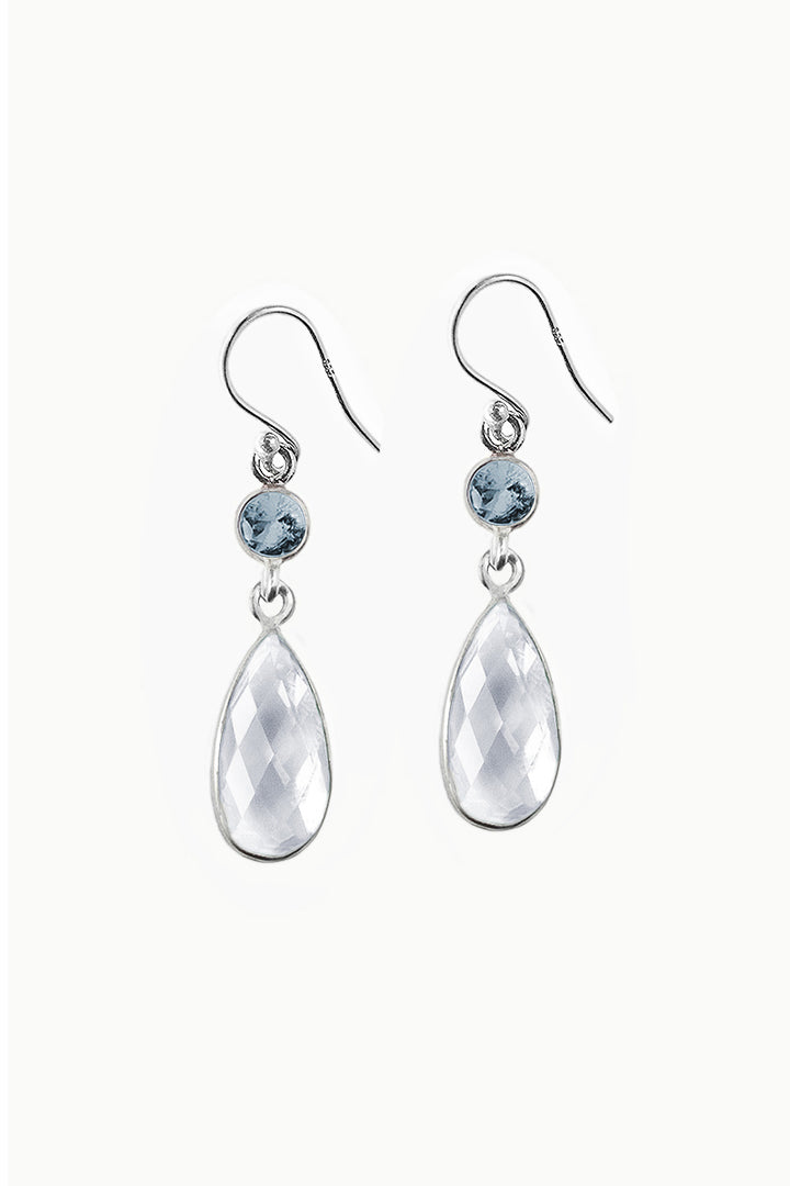 Sivalya Quartz Crystal Dangle Earrings - Twilight