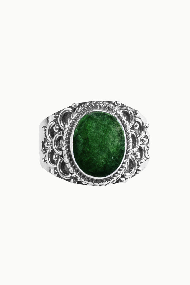 Sivalya Raw Emerald Statement Ring - Royalty