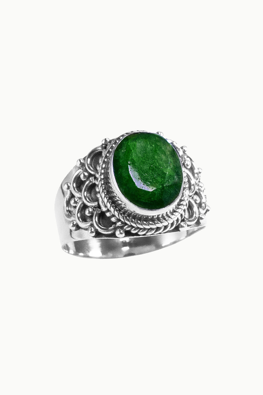 Sivalya Raw Emerald Statement Ring - Royalty