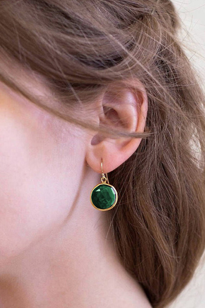 Sivalya Raw Emerald Gem Drop Earrings