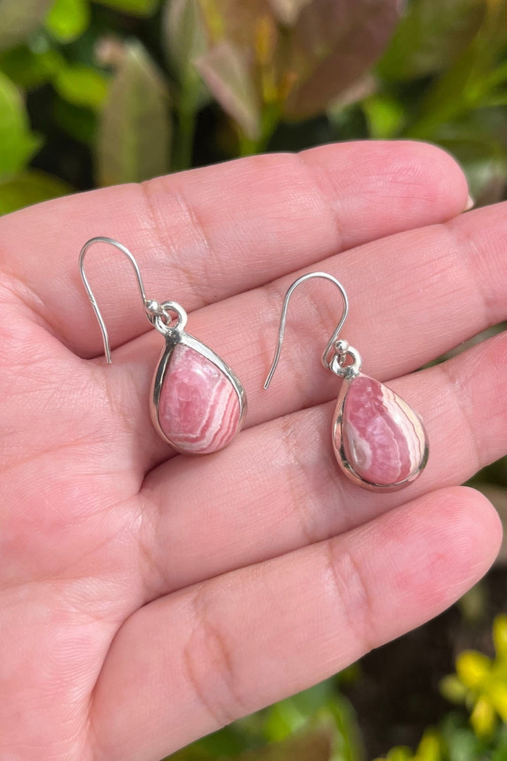 Sivalya Rhodochrosite Silver Earrings- Bliss