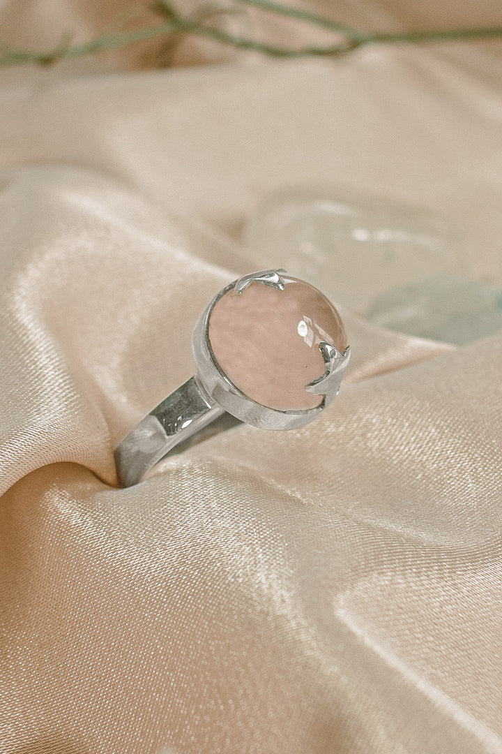Sivalya Rose Quartz Cabochon Ring - Spellbinder