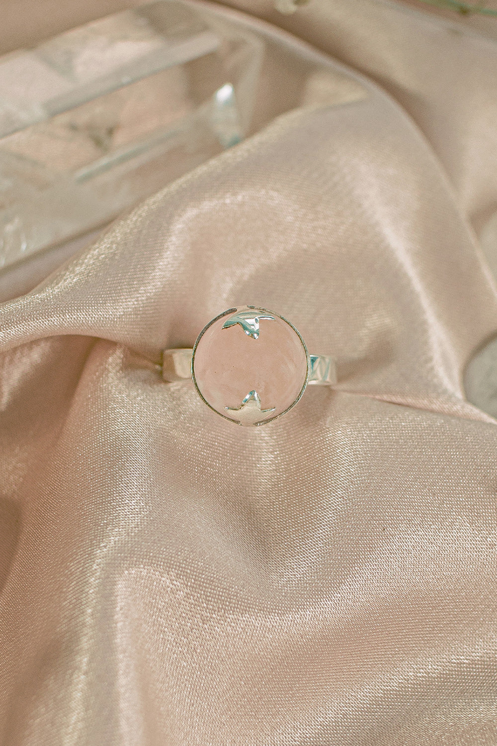 Sivalya Rose Quartz Cabochon Ring - Spellbinder
