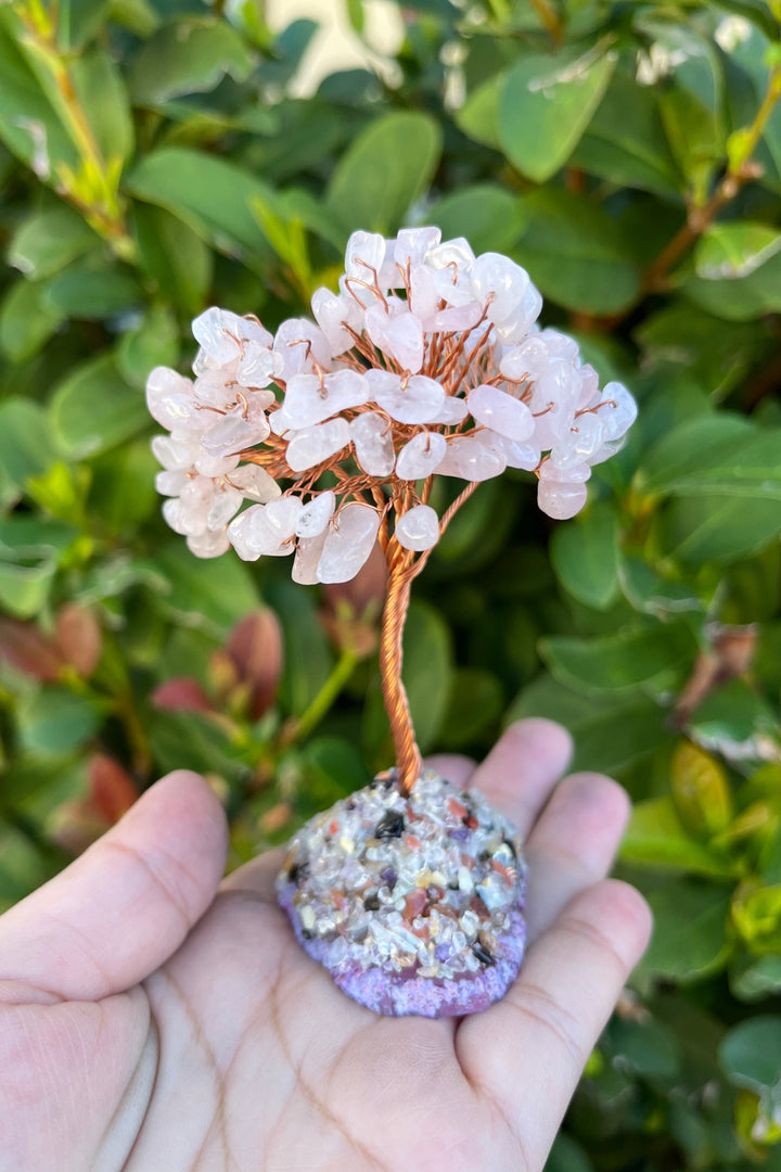 Rose Quartz Crystals Feng Shui Tree of Life