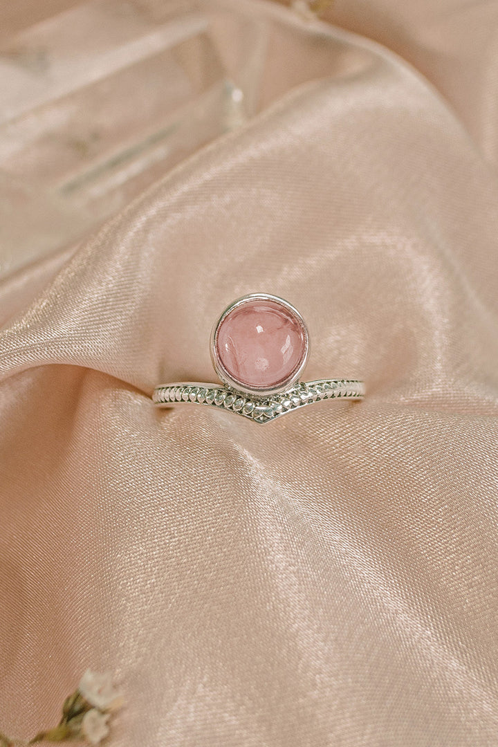 Rose Quartz Tiara Ring - Nymph