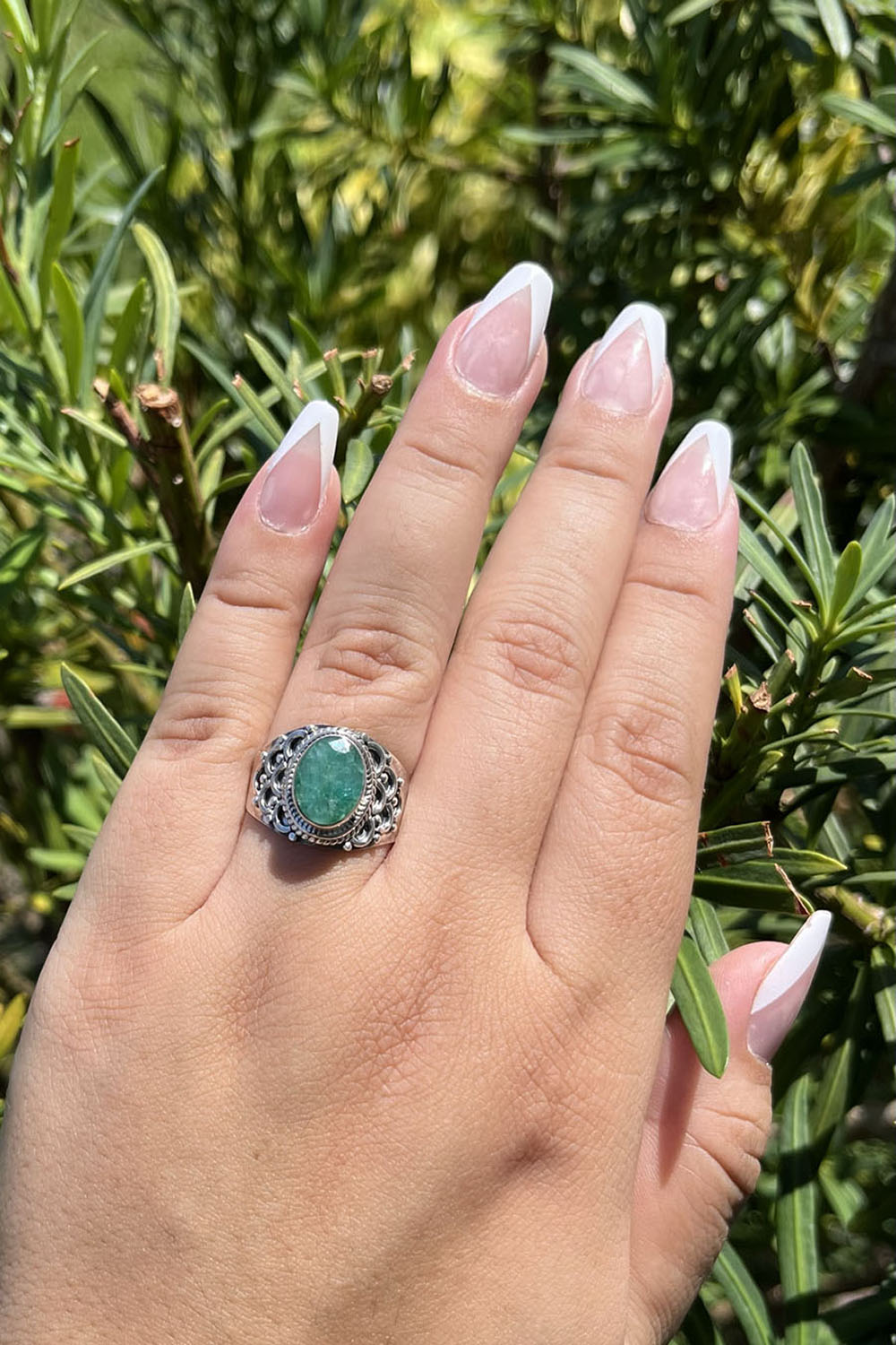 Sivalya Raw Emerald Statement Ring - Royalty