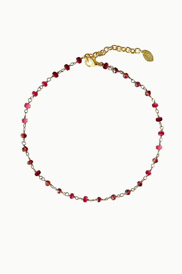 Sivalya Infinite Links Ruby Anklet Gold Vermeil