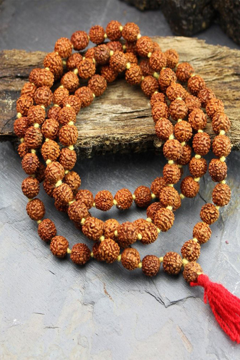 Sivalya Rudraksha 108 Beads Knotted Meditation Mala