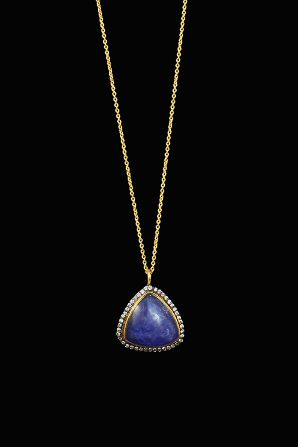 Natural Tanzanite and Diamond Pendant Necklace Gold | Sivalya