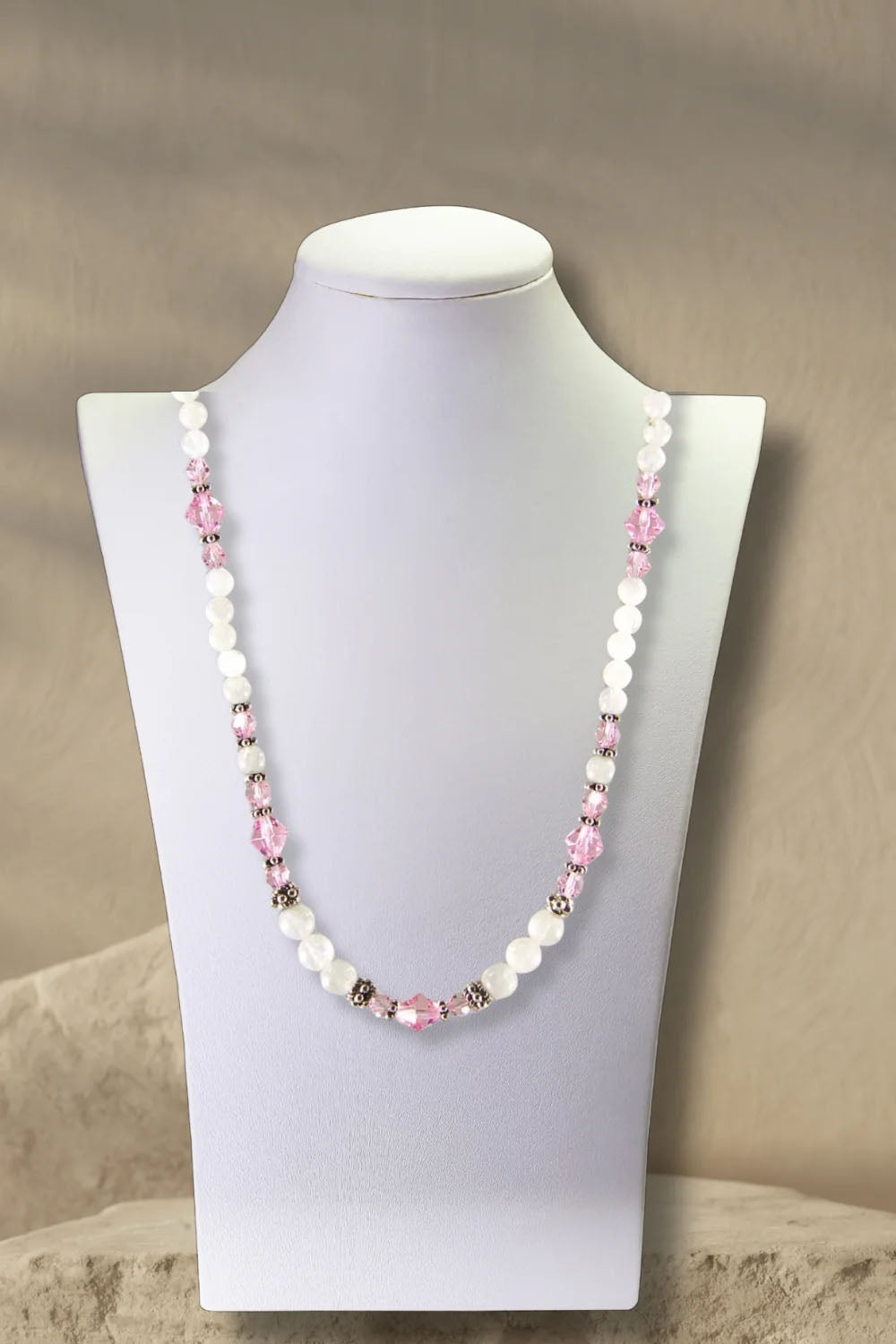 Sivalya Amour Moonstone and Pink Crystals Necklace