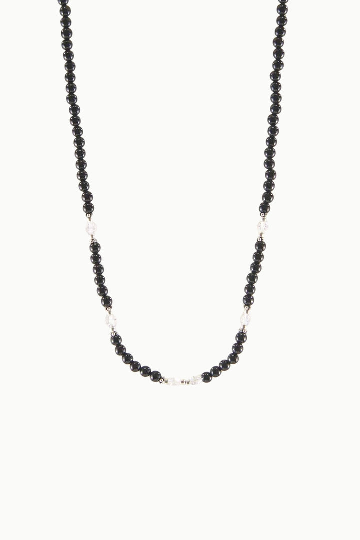 Sivalya Clarity Black Onyx and Quartz Crystals Necklace