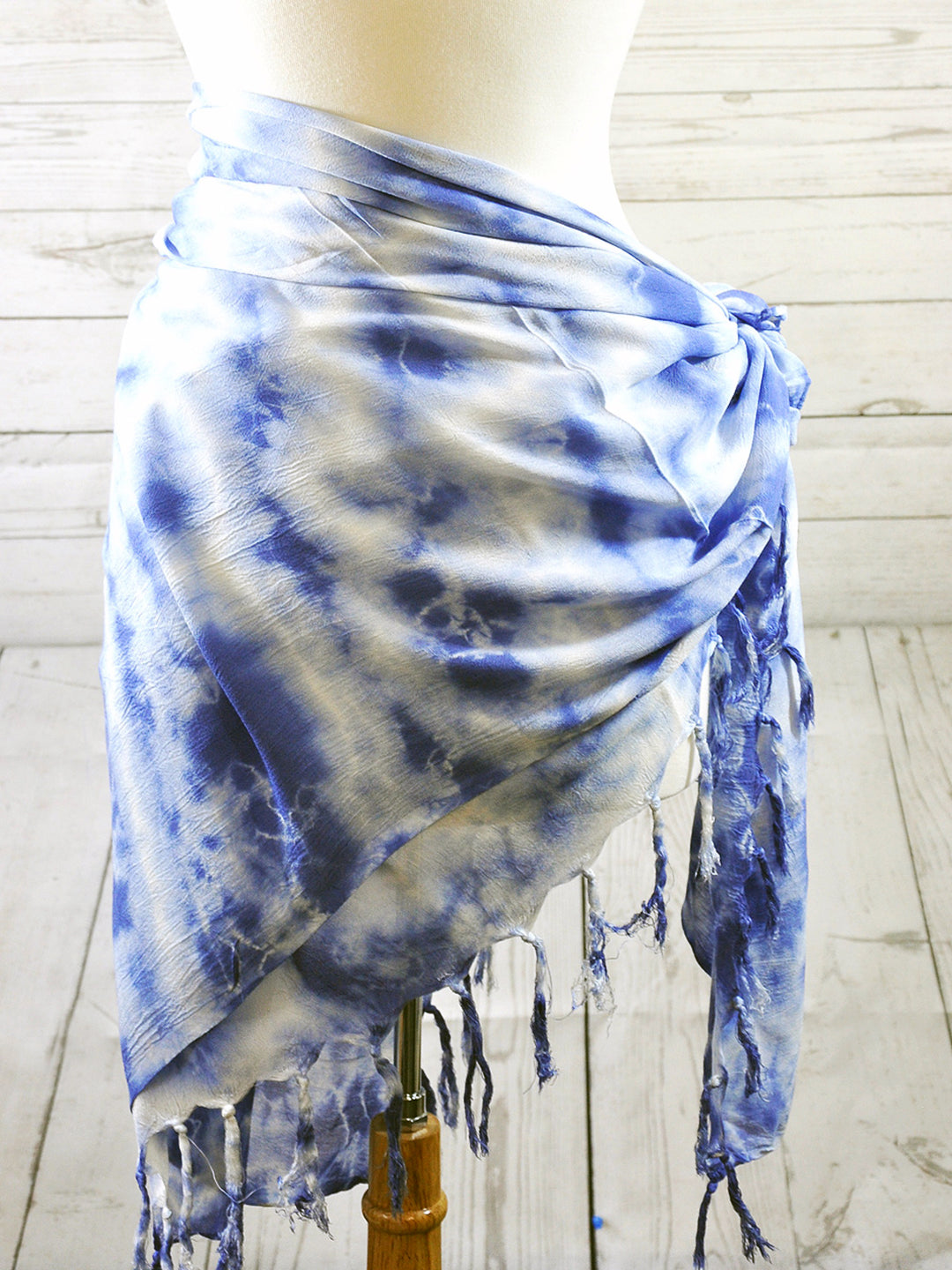 Tropez Tie Dye Sarong - Indigo Blue