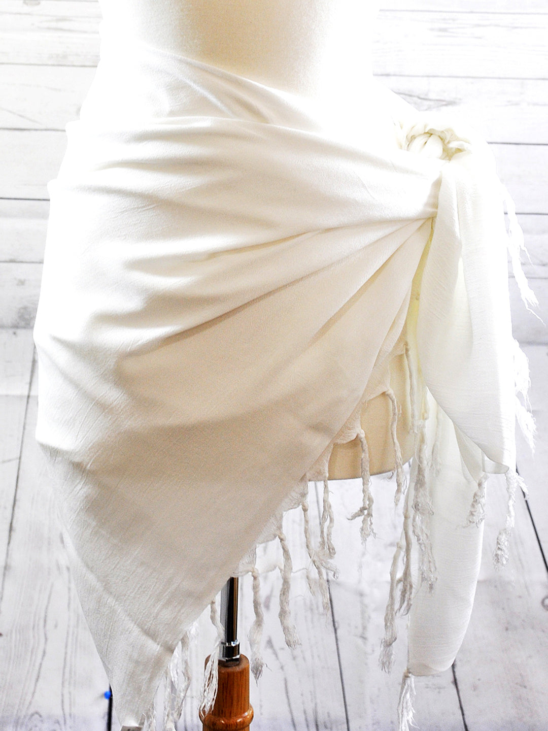 Tropez Tie Dye Sarong - Vintage White