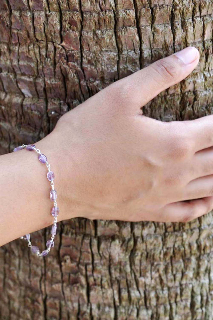 Sivalya Inner Peace Amethyst Bracelet Sterling Silver