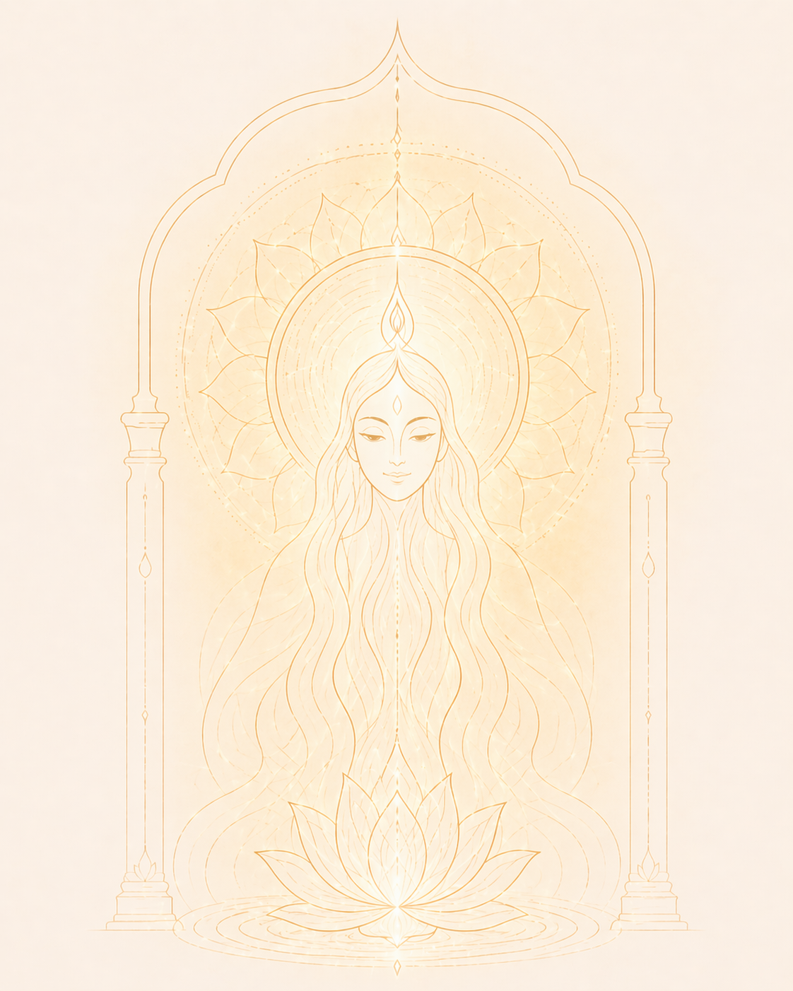 Goddess Mahadevi lifestyle illustration