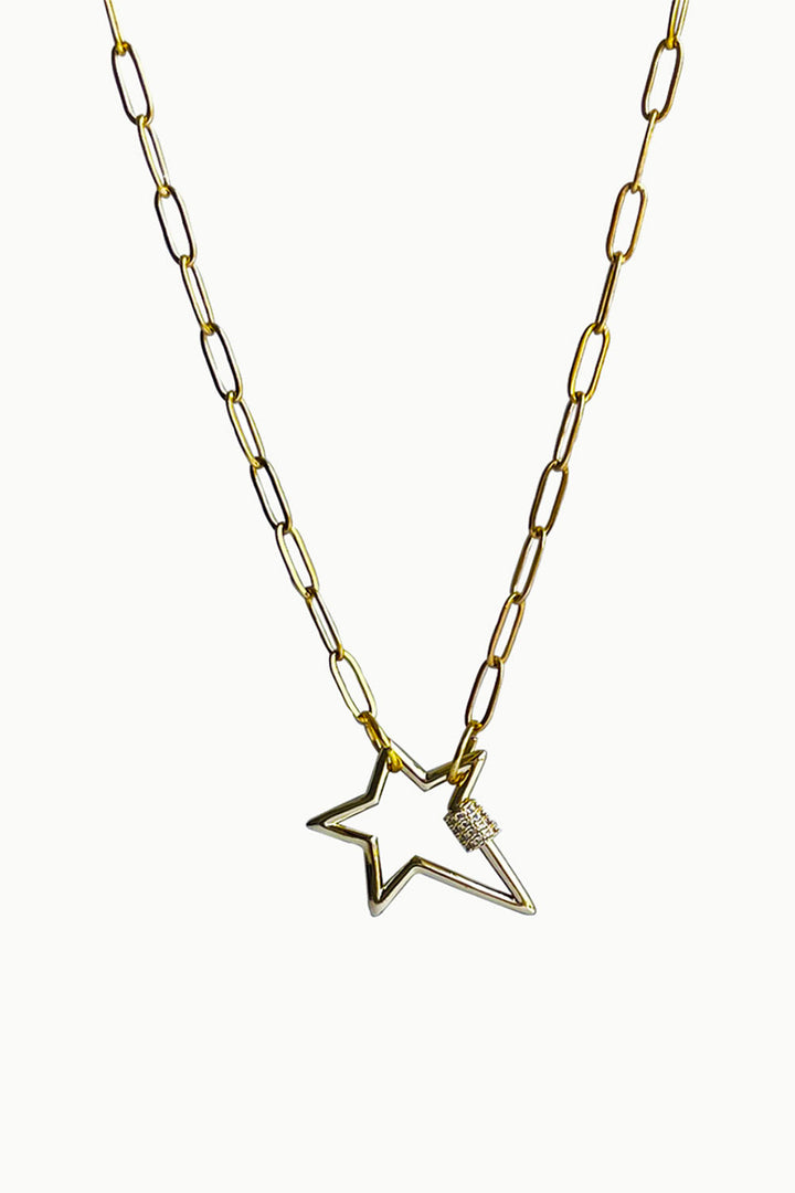 Sivalya Star Locket Paperclip Chain Necklace