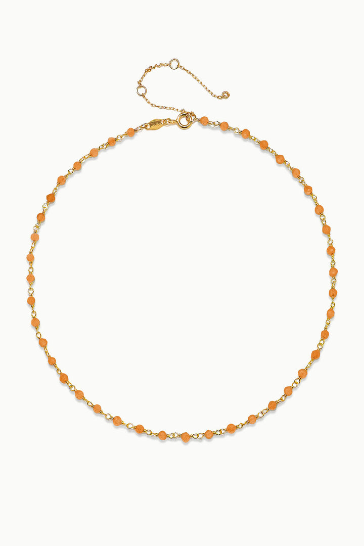 Sivalya Carnelian Beaded Link Chain Necklace
