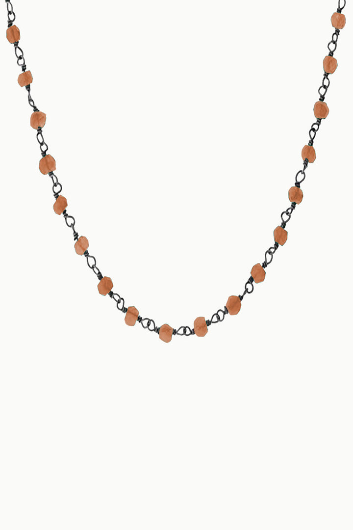Sivalya Carnelian Beaded Link Chain Necklace