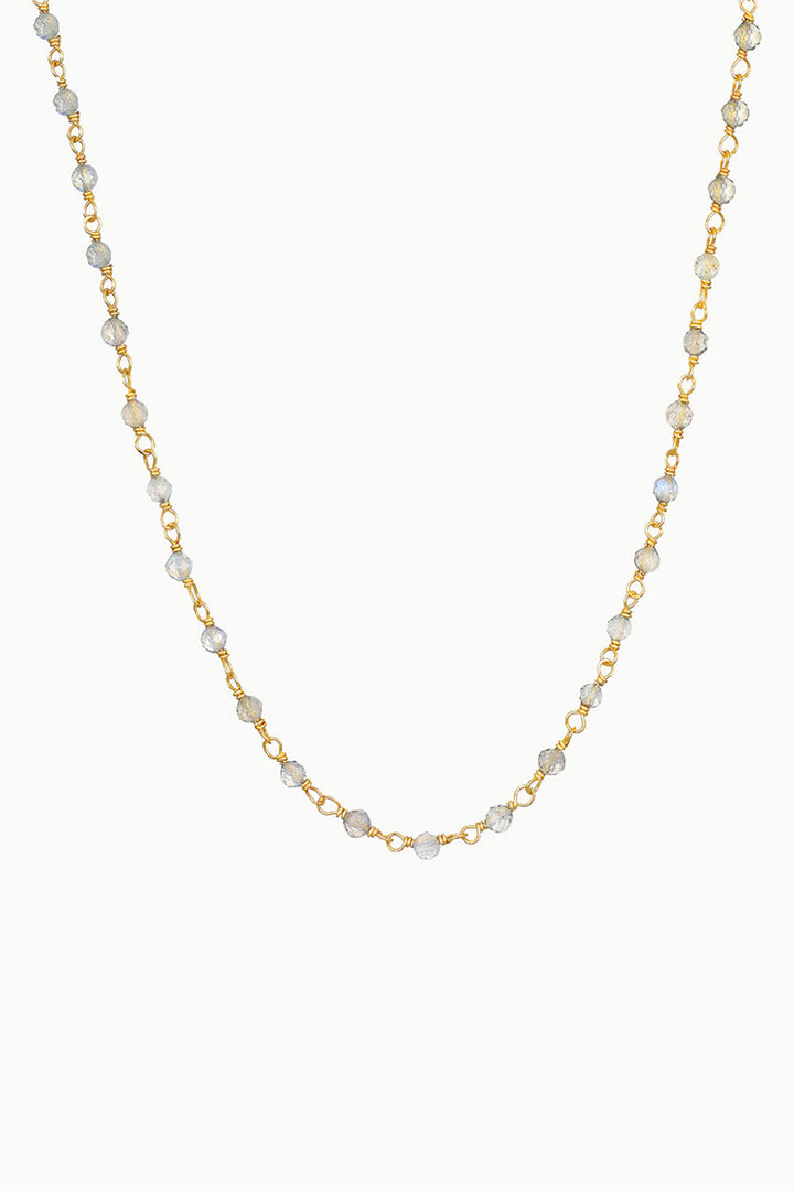 Sivalya Moonstone Beaded Link Chain Necklace