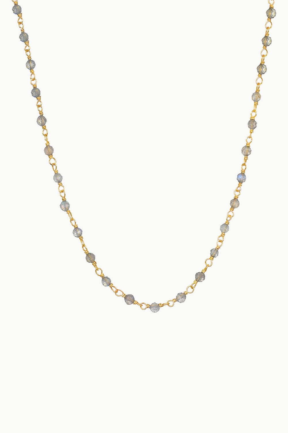 Sivalya Pyrite Beaded Link Chain Necklace