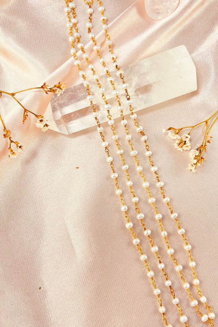 Sivalya Pearl Beaded Link Chain Necklace