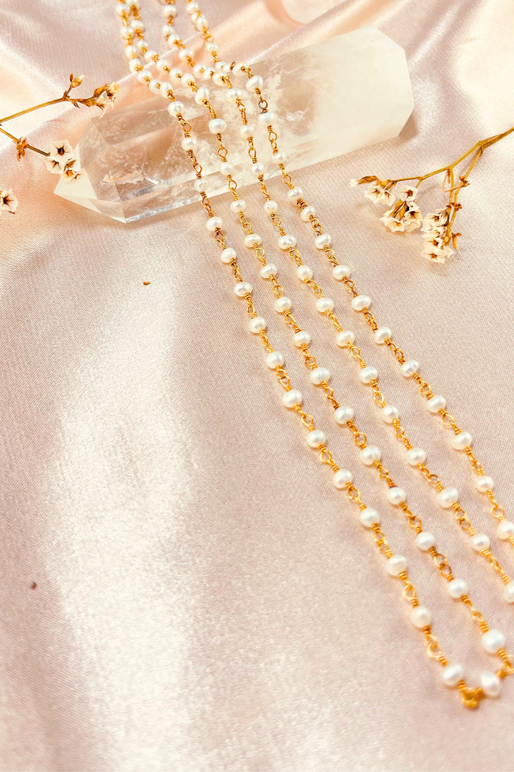 Sivalya Pearl Beaded Link Chain Necklace